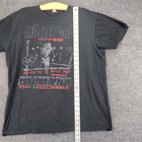 Bay Island Motley Crue Theater Of Pain Graphic T-Shirt Men's XL Black Crew Neck - Picture 12 of 14